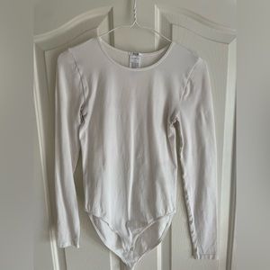 Wolford long sleeve white bodysuit